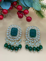 Load image into Gallery viewer, Kundan Meenakari Indian Earrings