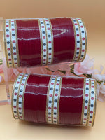 Load image into Gallery viewer, Dark Red Bindi Dott Choora