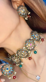 Load image into Gallery viewer, Sunita’s Mirror Choker Set