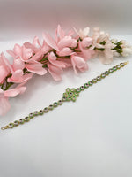 Load image into Gallery viewer, Green american diamond indian headband set