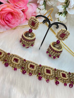 Load image into Gallery viewer, Purple choker set