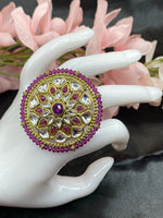 Load image into Gallery viewer, Adjustable Polki Big Size Rings