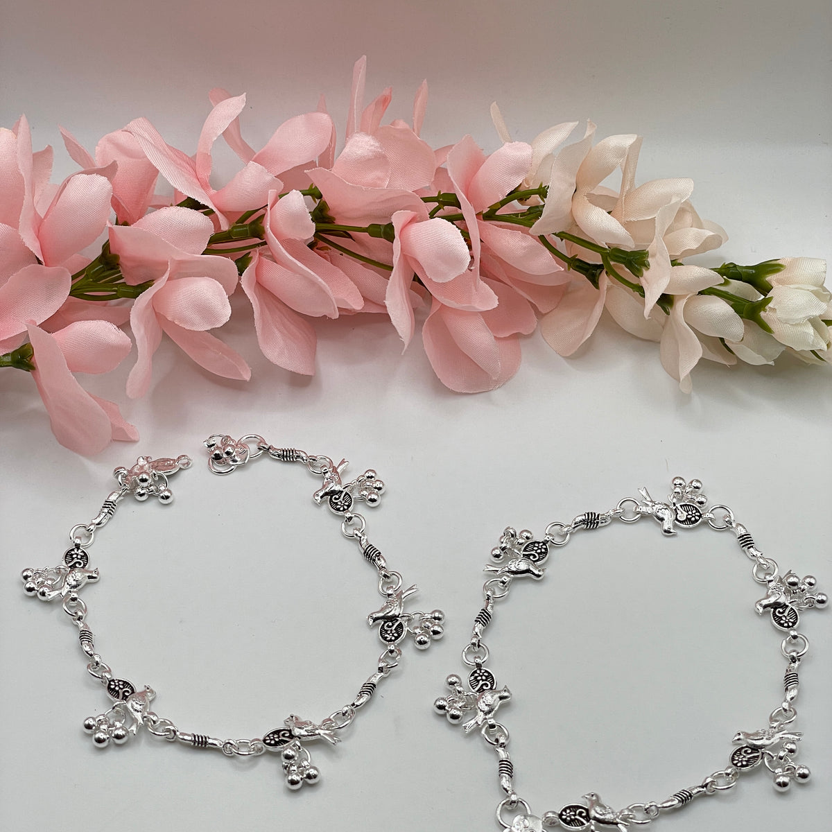 Silver plated Bird Design Payal for little Girls – Affinity Giya