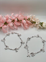 Load image into Gallery viewer, छोटी लड़कियों के लिए सिल्वर बर्ड डिज़ाइन पायल