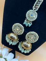 Load image into Gallery viewer, आद्या सिंपल मिरर मांग टीका सेट