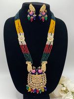 Load image into Gallery viewer, Peacock mala indian necklace, anniversery gift, wedding gift.