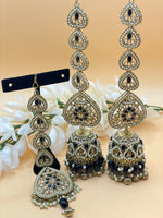 Load image into Gallery viewer, उच्च गुणवत्ता स्टेटमेंट पोल्की टीका इयररिंग सेट