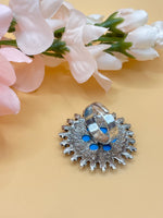 Load image into Gallery viewer, Oxidized Adjustable Mirror Rhinestone Ring