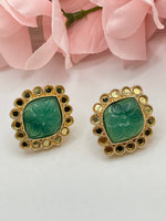 Load image into Gallery viewer, सुंदर सोने के दर्पण स्टड