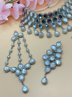 Load image into Gallery viewer, राभ्या मिरर कुंदन पाकिस्तानी चोकर सेट