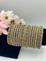 Load image into Gallery viewer, Silver Gold Combination Lakh Bangles
