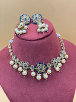 Load image into Gallery viewer, झुमकी के साथ छोटी लड़कियों का पोल्की भारतीय हार