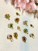 Load image into Gallery viewer, नाक की अंगूठी पर रत्ना क्लिप (नाथ)