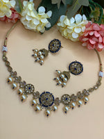 Load image into Gallery viewer, झुमकी के साथ छोटी लड़कियों का पोल्की भारतीय हार