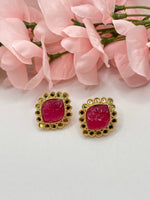 Load image into Gallery viewer, सुंदर सोने के दर्पण स्टड