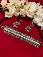 Load image into Gallery viewer, Ena Antique Silver Choker Set