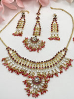 Load image into Gallery viewer, Little Girls Necklace With Tikka Indian Earring And Ring Set