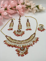 Load image into Gallery viewer, Little Girls Necklace With Tikka Indian Earring And Ring Set