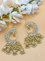 Load image into Gallery viewer, Drop Pearl Kundan Earring