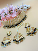 Load image into Gallery viewer, Amba loads of pearls Choker with tikka earring set