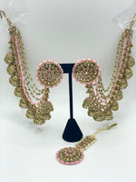 Load image into Gallery viewer, Kavya Bahubali Trending Style with Tikka Indian Earring Set