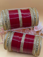 Load image into Gallery viewer, गहरा लाल चूड़ा