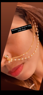 Load image into Gallery viewer, Kundan Clip On Nose Ring