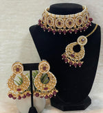 Load image into Gallery viewer, महिमा मैरून भारतीय चोकर सेट