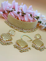 Load image into Gallery viewer, Amba loads of pearls Choker with tikka earring set