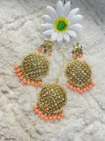 Load image into Gallery viewer, Jadau Pearl Tikka Earring Set - Affinity Giya