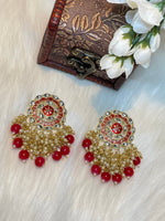 Load image into Gallery viewer, Meenakari Kundan Earrings - Affinity Giya