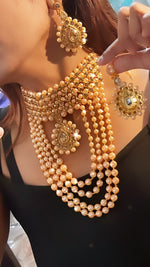 Load image into Gallery viewer, Peachy Gold Mala set - Affinity Giya