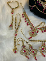 Load image into Gallery viewer, Pink Gold Kundan Bridal Set - Affinity Giya