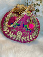 Load image into Gallery viewer, pink ladies potli bags - Affinity Giya