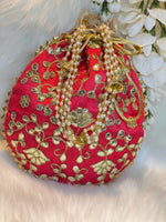 Load image into Gallery viewer, pink ladies potli bags - Affinity Giya