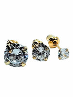 Load image into Gallery viewer, Stunning Cubic Zirconia Earring Studs 18k Gold Plated - Affinity Giya