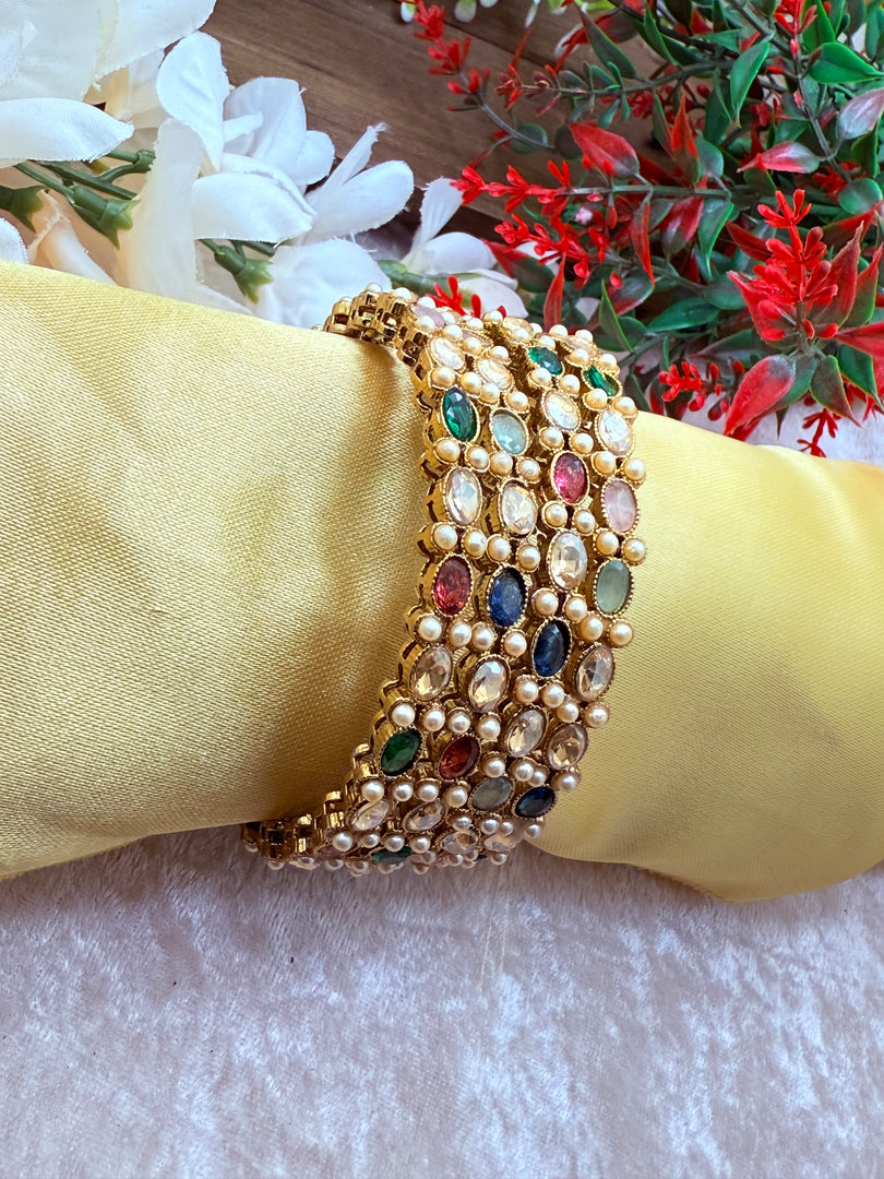 Pasha Multicolor Polki Bangles