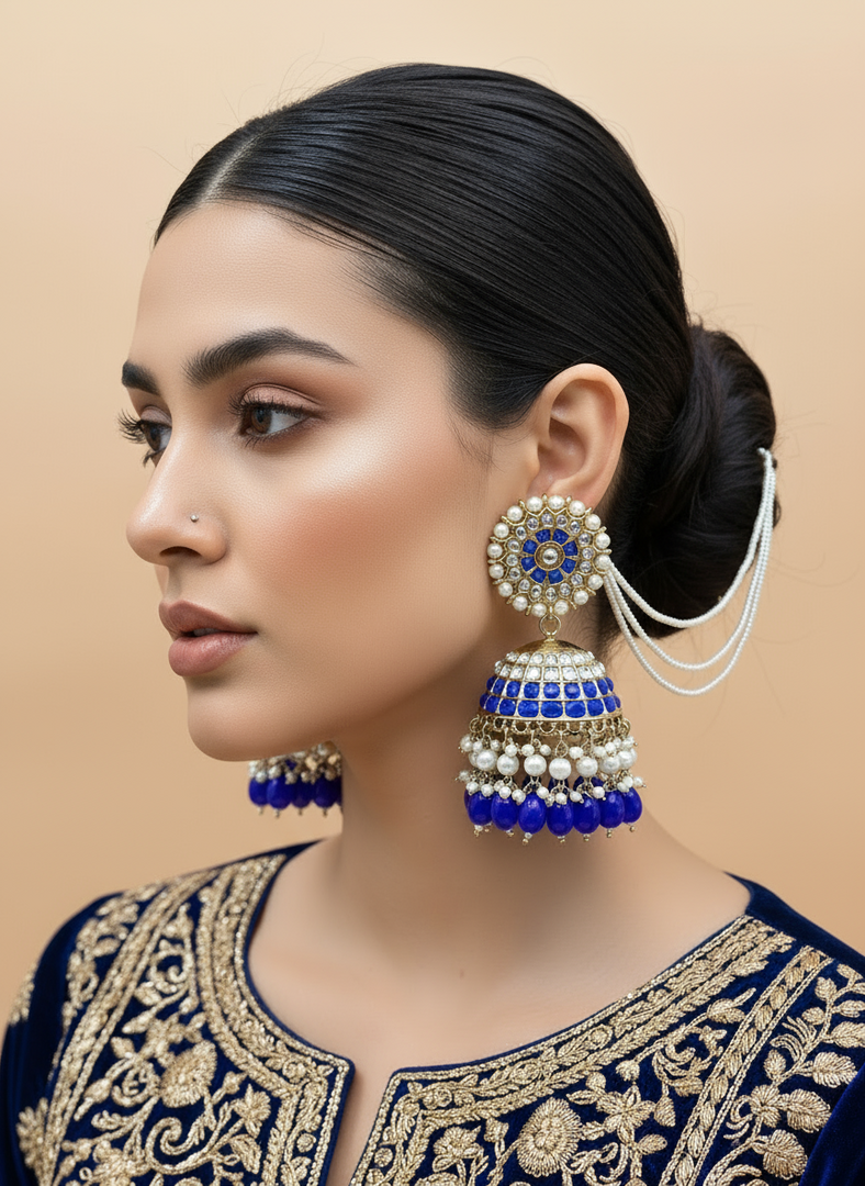 Statement Kundan Oversized Jhumki