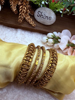 Load image into Gallery viewer, Stone Golden Bangles
