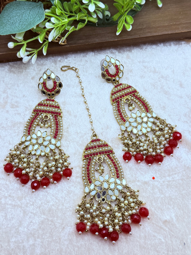 साइमन मिरर टिक्का सेट इंडियन ज्वैलरी