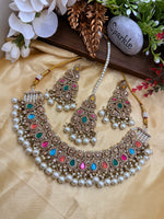Load image into Gallery viewer, Shabnam Pakistani Style Necklace with tikka Earring set