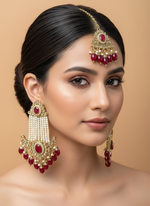 Load image into Gallery viewer, पर्ल क्वीन टिक्का इयररिंग सेट 