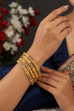 Load image into Gallery viewer, Peacock Design Gold Plated Bangles