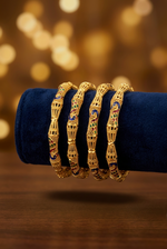 Load image into Gallery viewer, Peacock Design Gold Plated Bangles