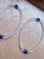 Load image into Gallery viewer, Antique Silver Evil eye Anklet
