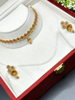 Load image into Gallery viewer, Masiya matte Gold Plated Choker set
