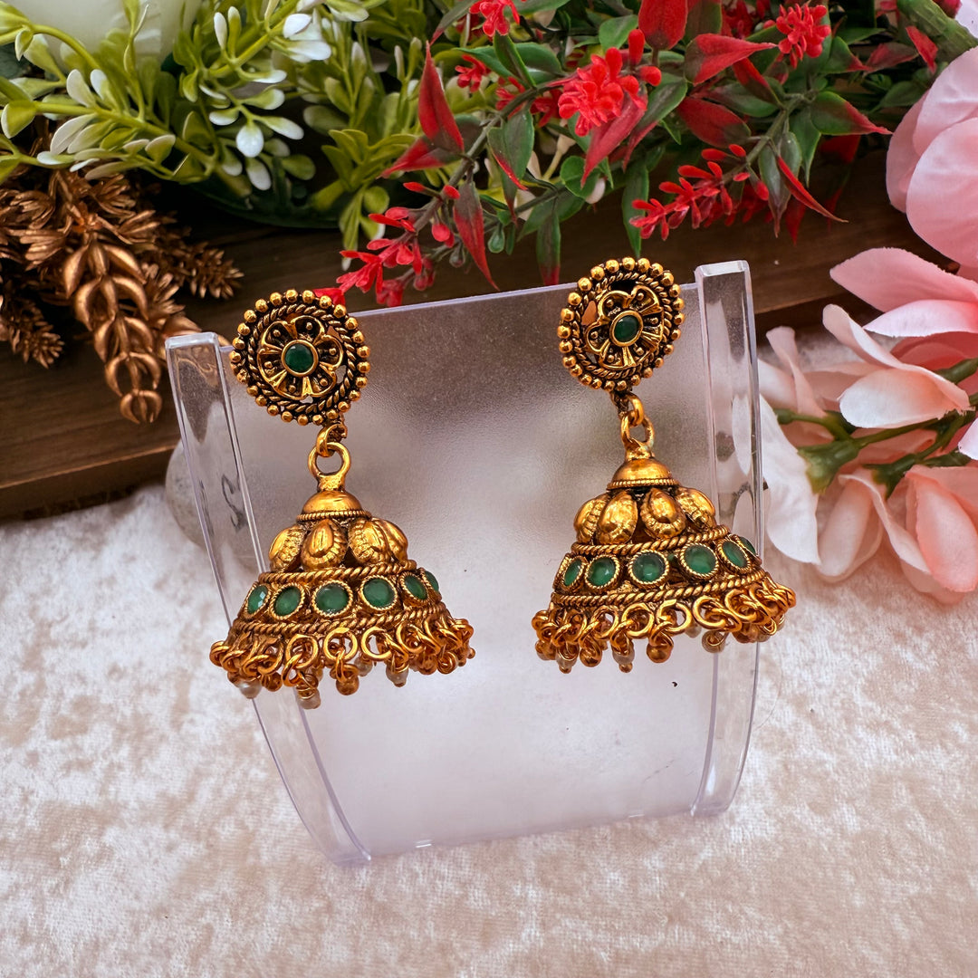 Gaytri Matte gold Plated Temple Jewerly