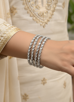 Load image into Gallery viewer, Kundan silver Bangles