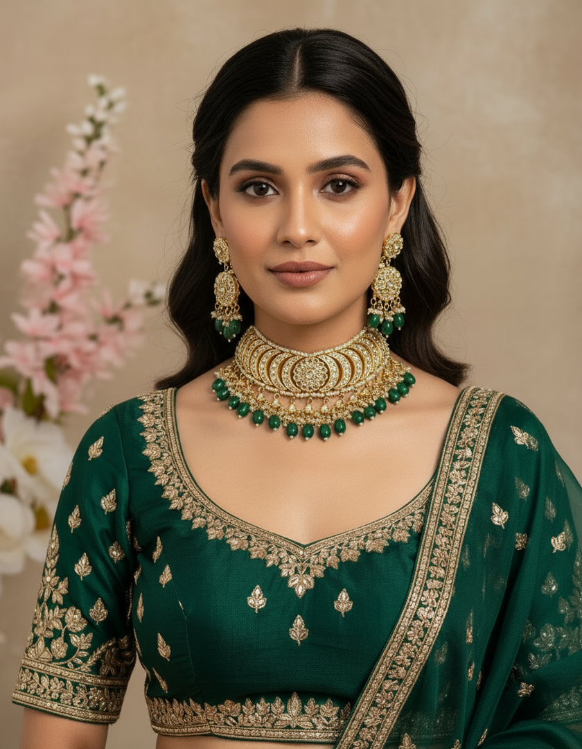 लीना कुन्दन चोकर सेट