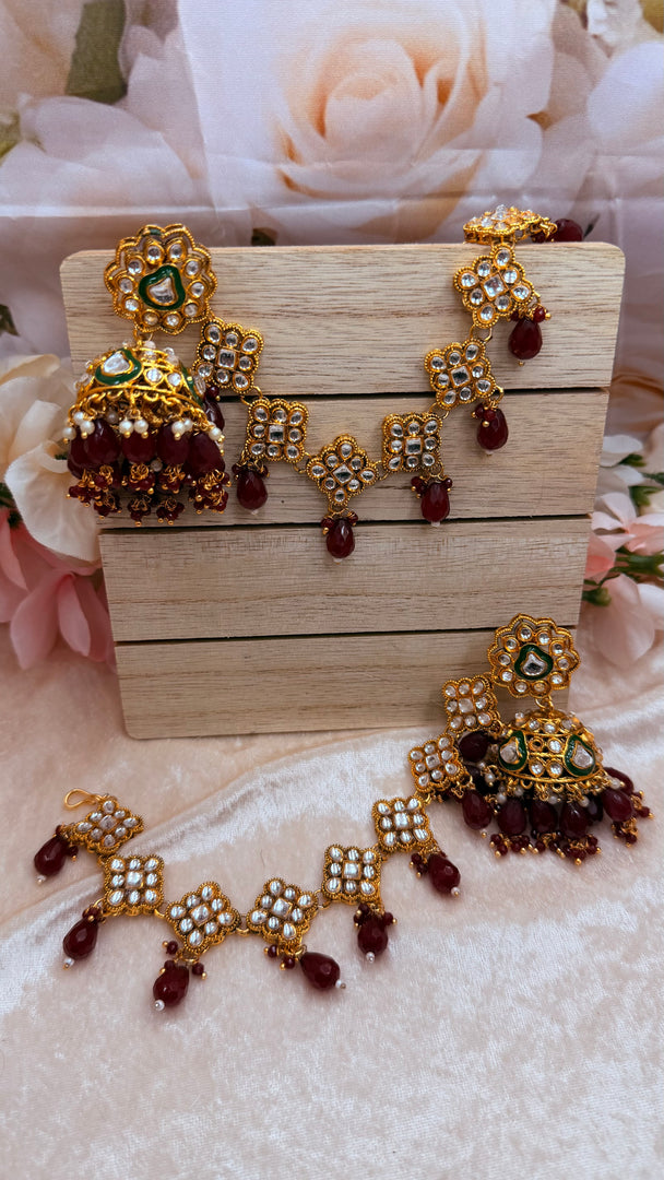 Kundan bahubali earrings